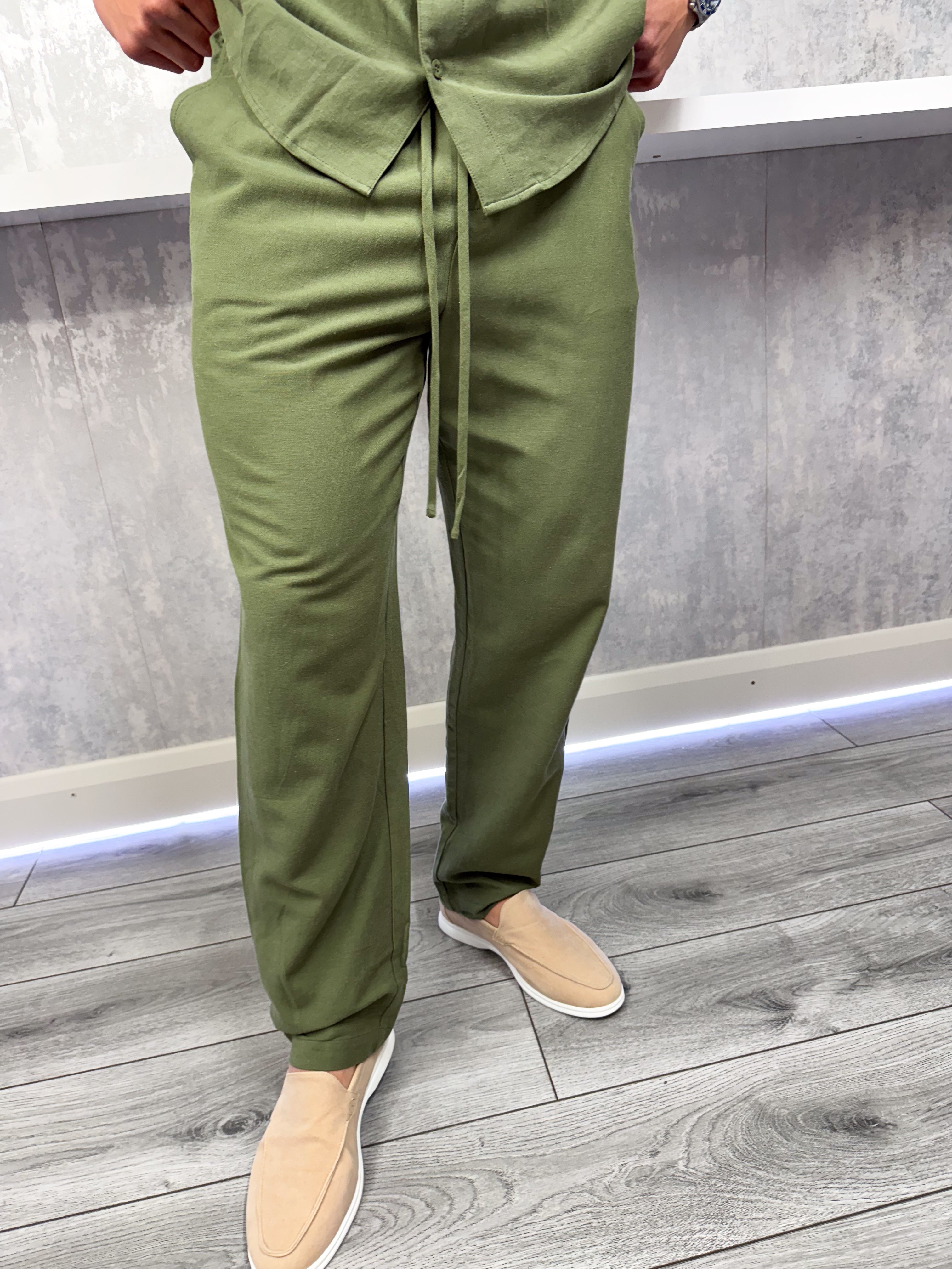 The linen trousers - Khaki