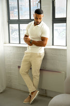 Cuban Collar Polo Shirt - White