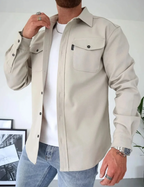 Men’s Tailored Fit Long Sleeve Shirt – Clean Modern Style