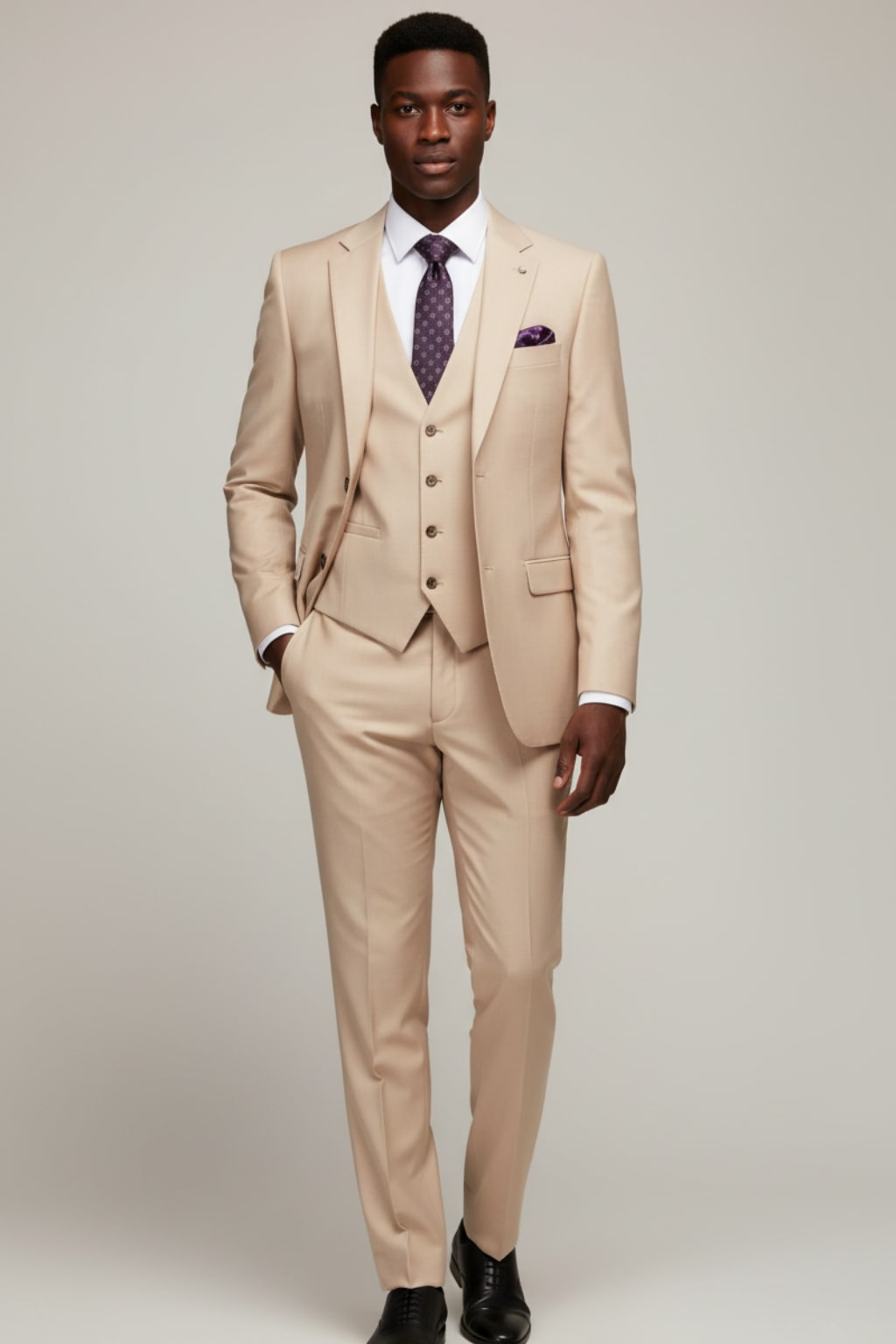 Men’s Formal Three-Piece Suit – Tailored Fit for Weddings & Work events