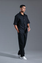 Short sleeve linen set