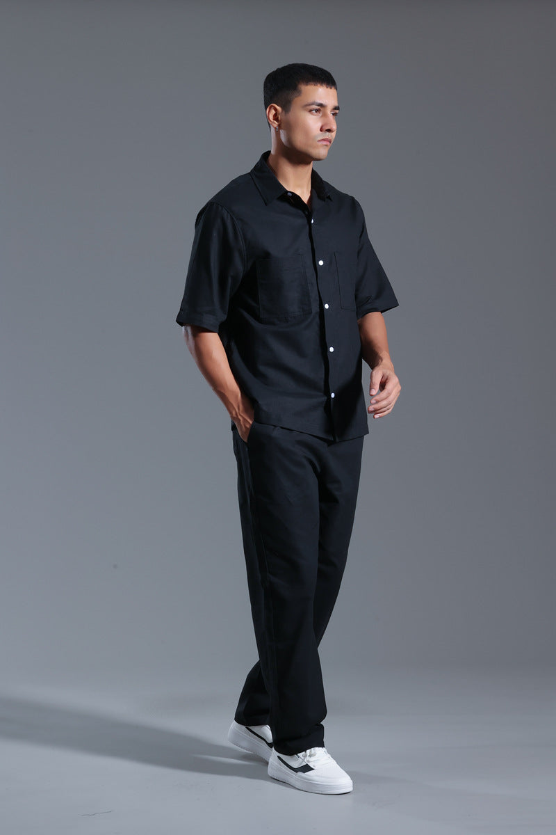 Short sleeve linen set