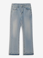 Mens Flared denim jeans - Light blue