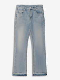 Mens Flared denim jeans - Light blue