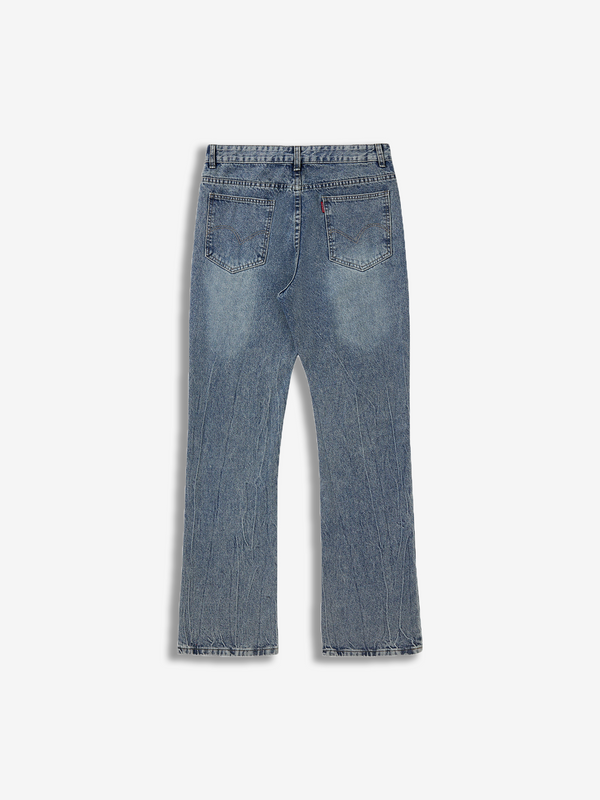 Mens Flared denim jeans - Blue