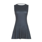 Women’s Polka Dot Mini Dress – Sleeveless with Fitted Waist