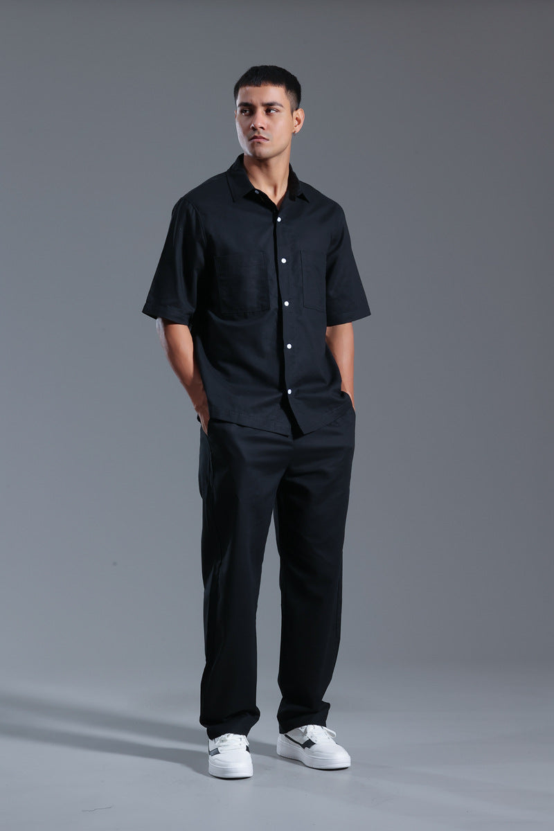 Short sleeve linen set