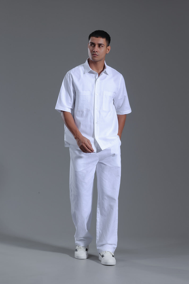 Short sleeve linen set