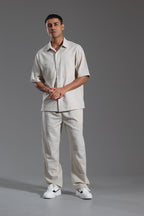 Short sleeve linen set