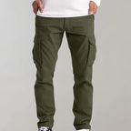Men’s Straight Leg Cargo Pants - Cotton with Side Pockets