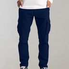 Men’s Straight Leg Cargo Pants - Cotton with Side Pockets