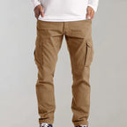 Men’s Straight Leg Cargo Pants - Cotton with Side Pockets