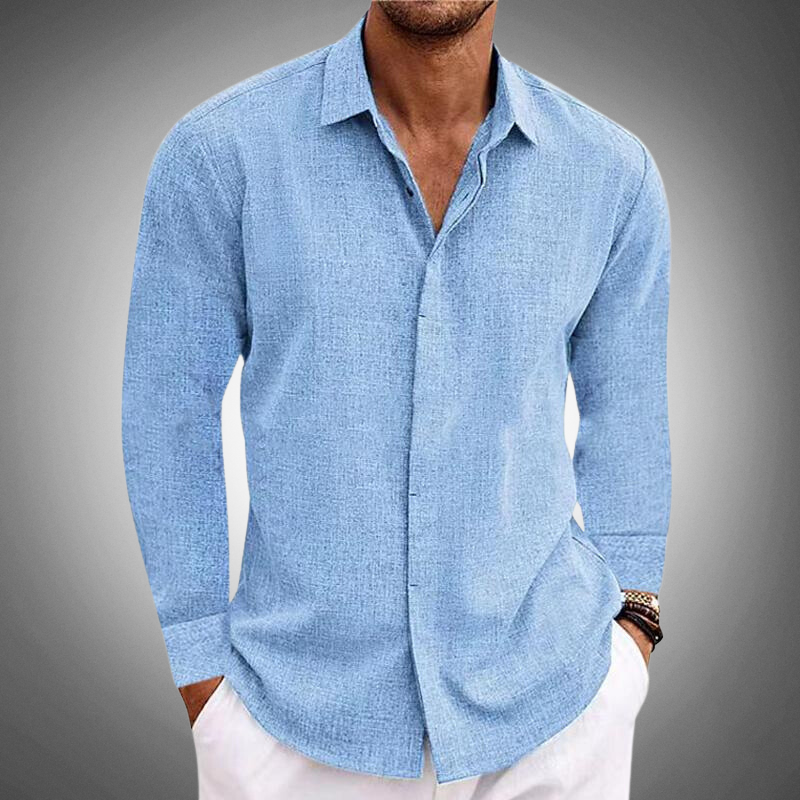 Michael | Men's Long Sleeve Casualc Button Up Shirt