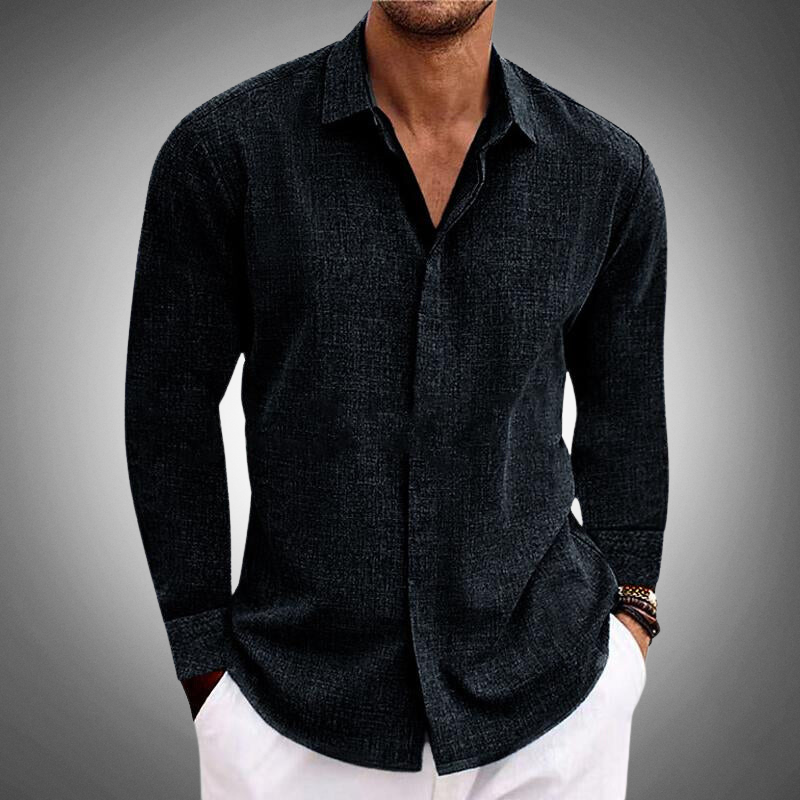 Michael | Men's Long Sleeve Casualc Button Up Shirt
