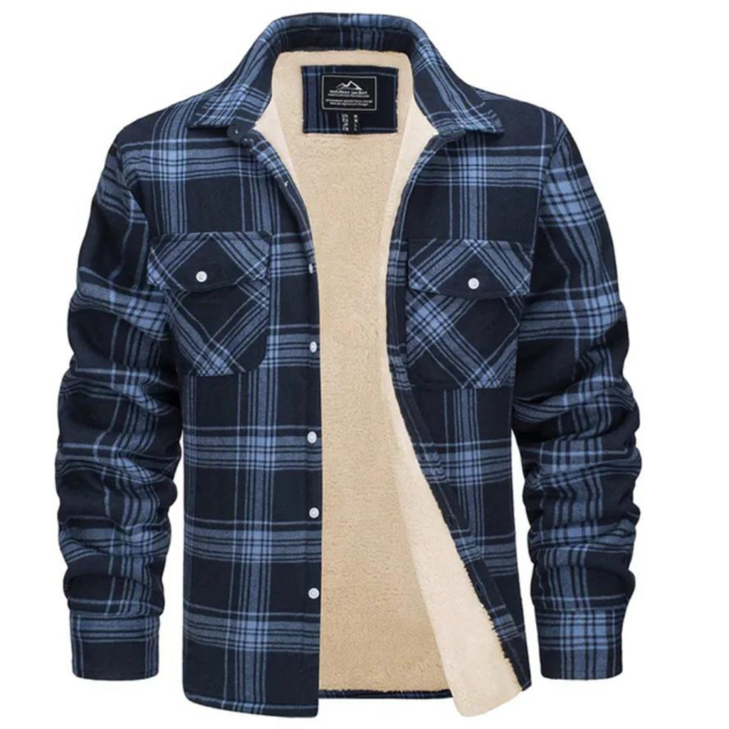 Levi | Men's Sherpa Lined Plaid Button down Shirt Jacket