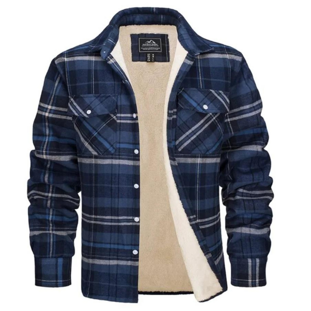 Levi | Men's Sherpa Lined Plaid Button down Shirt Jacket
