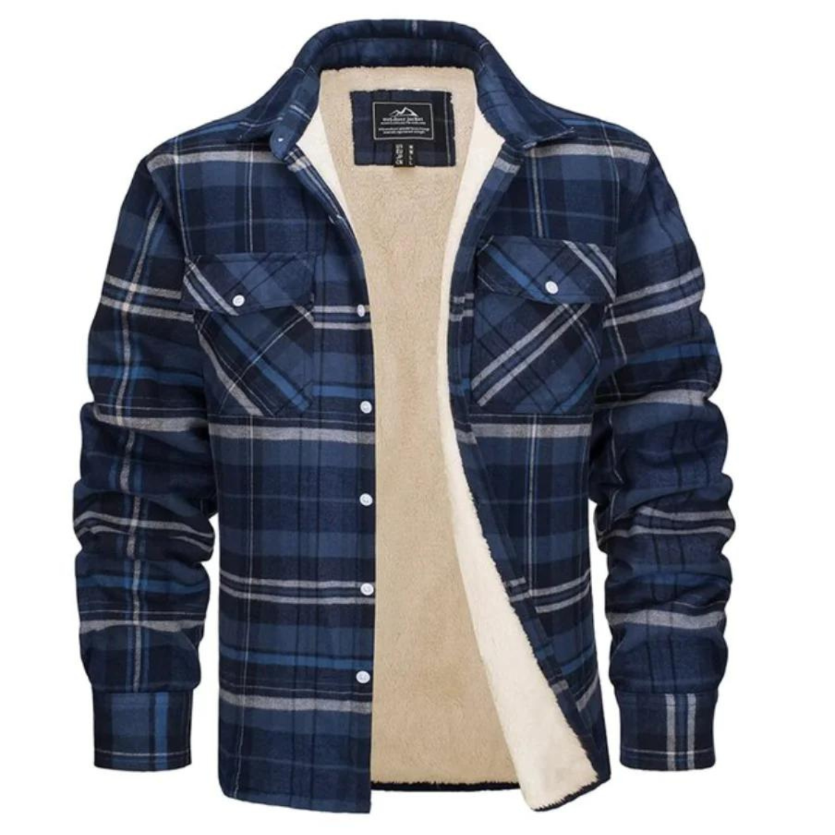 Levi | Men's Sherpa Lined Plaid Button down Shirt Jacket