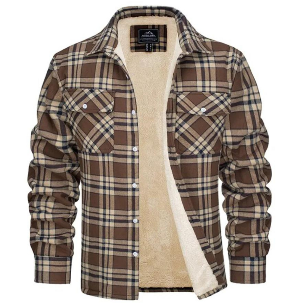 Levi | Men's Sherpa Lined Plaid Button down Shirt Jacket