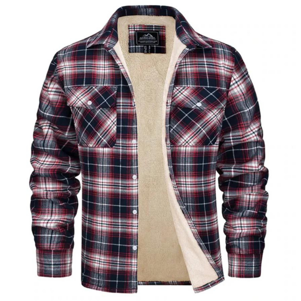 Levi | Men's Sherpa Lined Plaid Button down Shirt Jacket