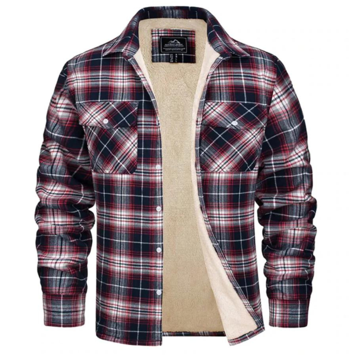 Levi | Men's Sherpa Lined Plaid Button down Shirt Jacket