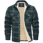 Levi | Men's Sherpa Lined Plaid Button down Shirt Jacket