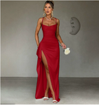 Riley| Elegant Dramatic High Slit Maxi Dress