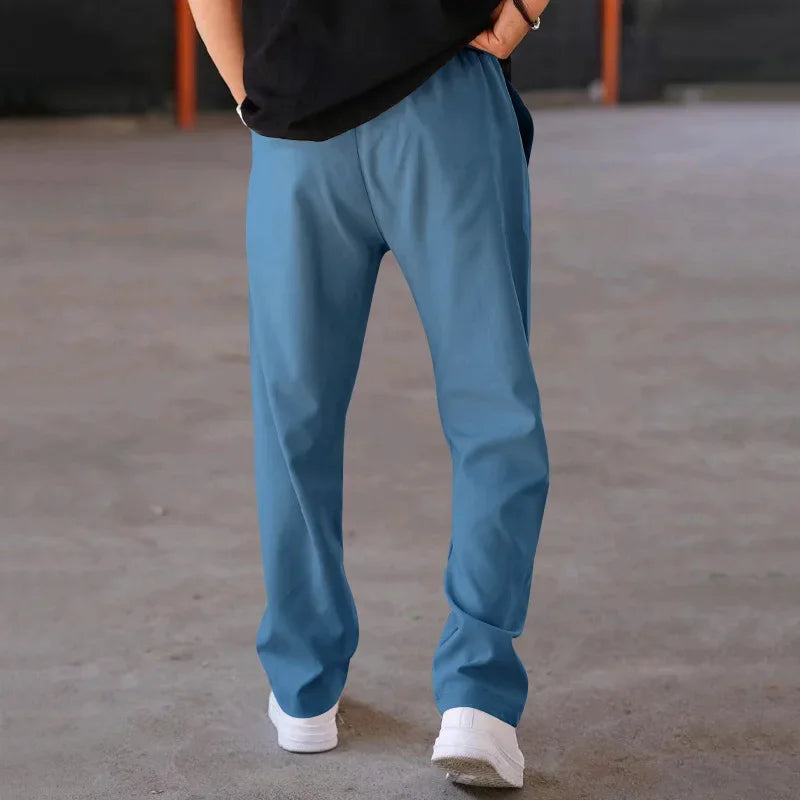 Men’s Loose Fit Drawstring Trousers with Side Pockets