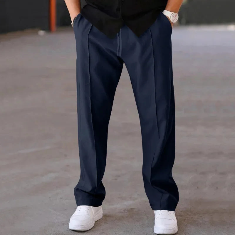 Men’s Loose Fit Drawstring Trousers with Side Pockets