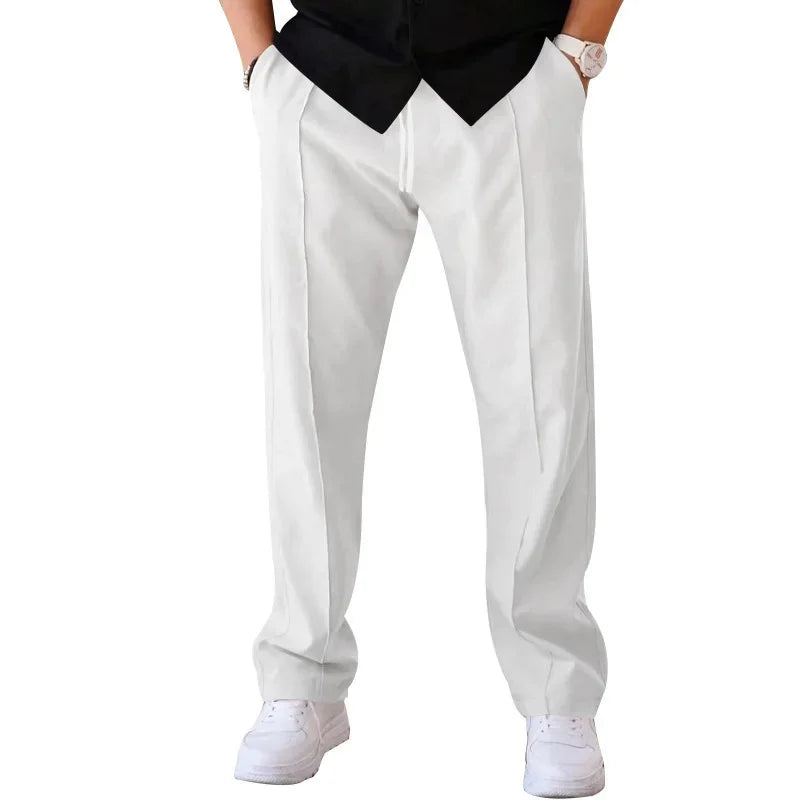 Men’s Loose Fit Drawstring Trousers with Side Pockets