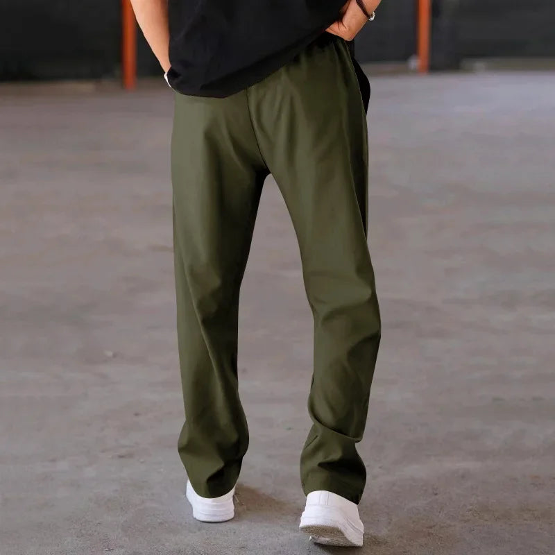 Men’s Loose Fit Drawstring Trousers with Side Pockets