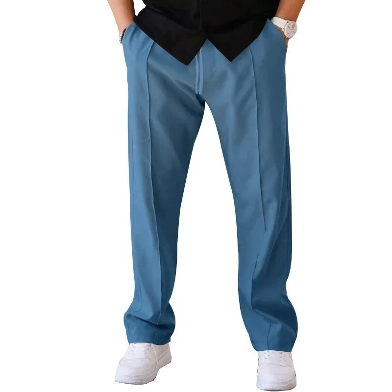 Men’s Loose Fit Drawstring Trousers with Side Pockets