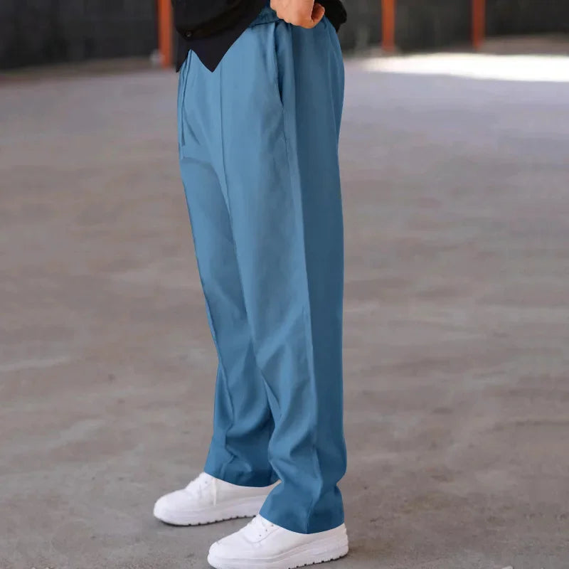 Men’s Loose Fit Drawstring Trousers with Side Pockets