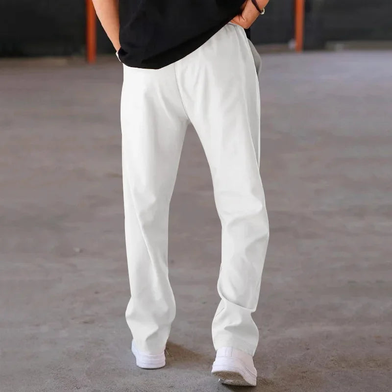 Men’s Loose Fit Drawstring Trousers with Side Pockets