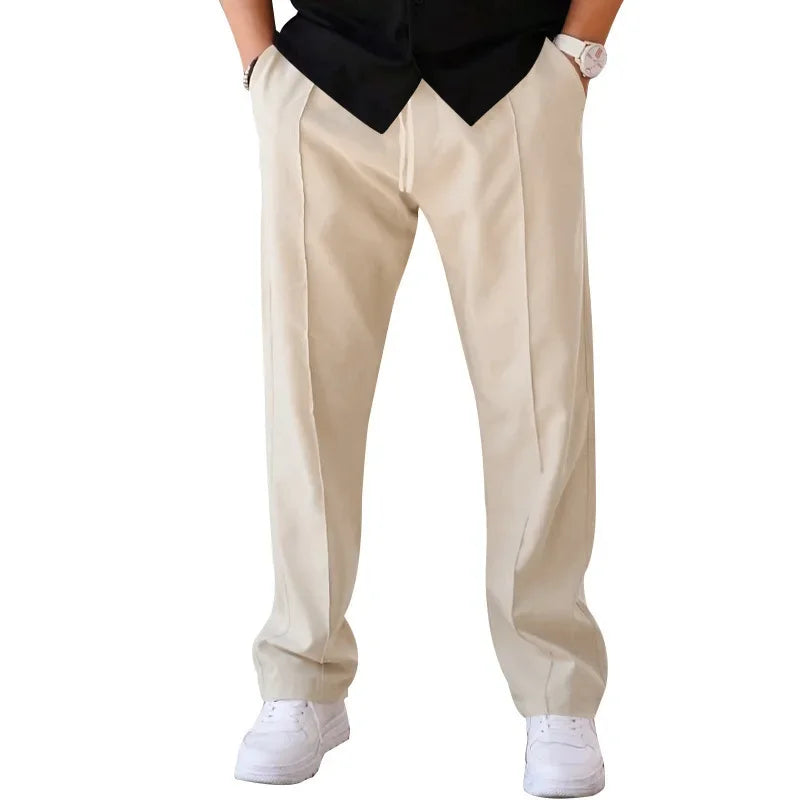 Men’s Loose Fit Drawstring Trousers with Side Pockets