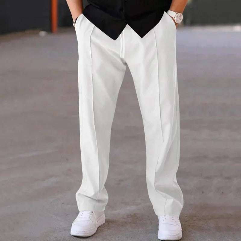 Men’s Loose Fit Drawstring Trousers with Side Pockets