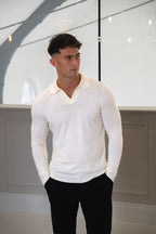 Rockefeller long Sleeve Polo Shirt - Beige
