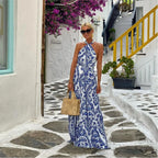 Alexandra | Women's Halter Neck Maxi Dress - Long Summer Dress