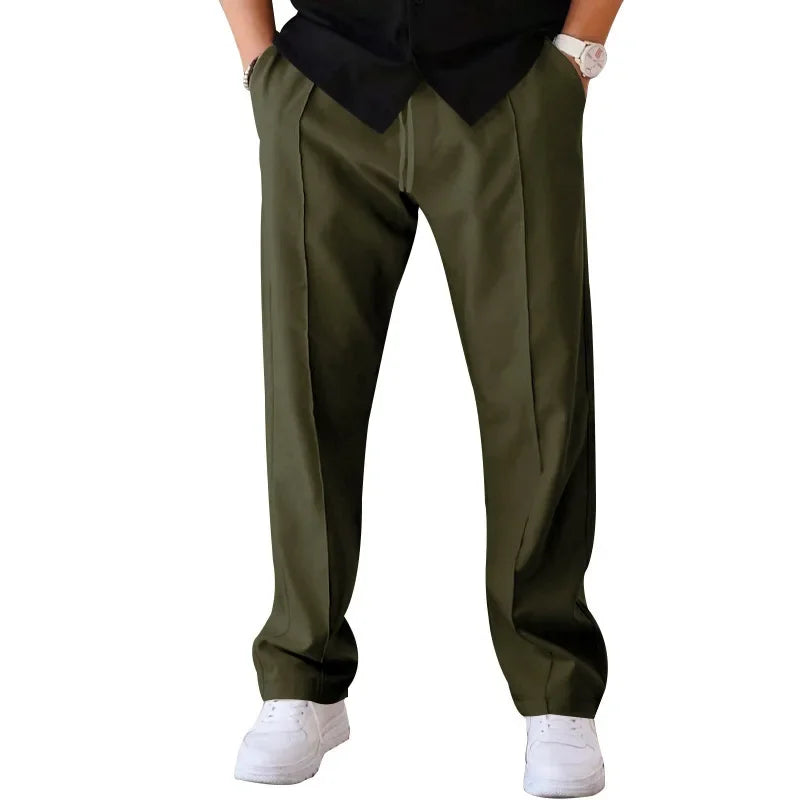 Men’s Loose Fit Drawstring Trousers with Side Pockets