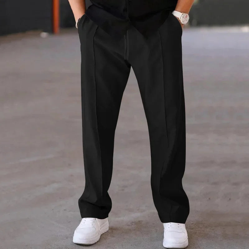 Men’s Loose Fit Drawstring Trousers with Side Pockets