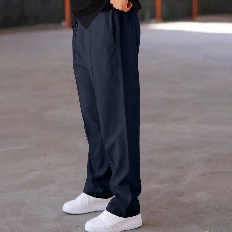 Men’s Loose Fit Drawstring Trousers with Side Pockets