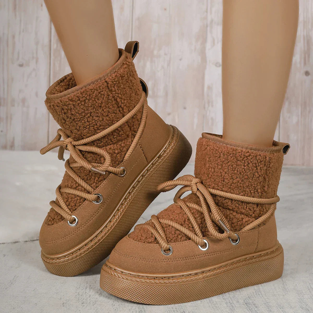 Gemma | Women's Lace-Up Winter Snow boots