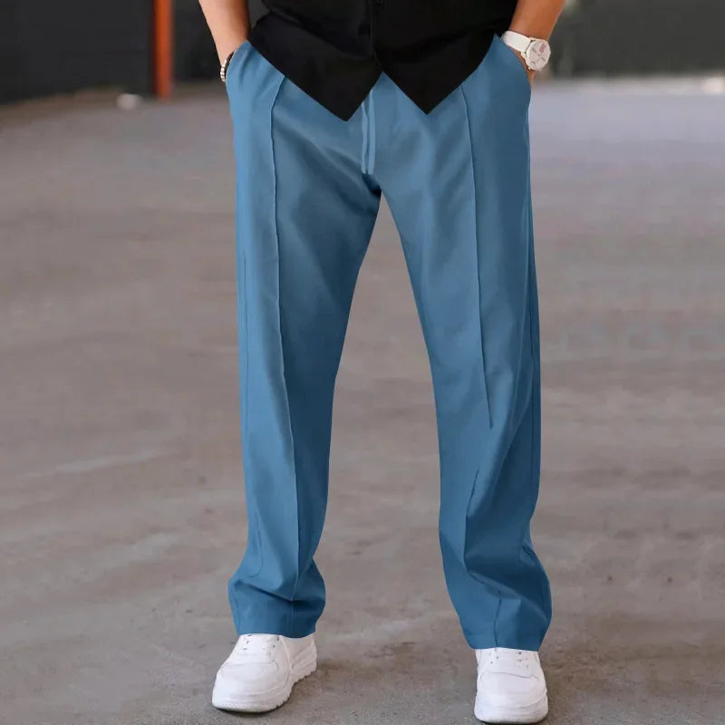 Men’s Loose Fit Drawstring Trousers with Side Pockets