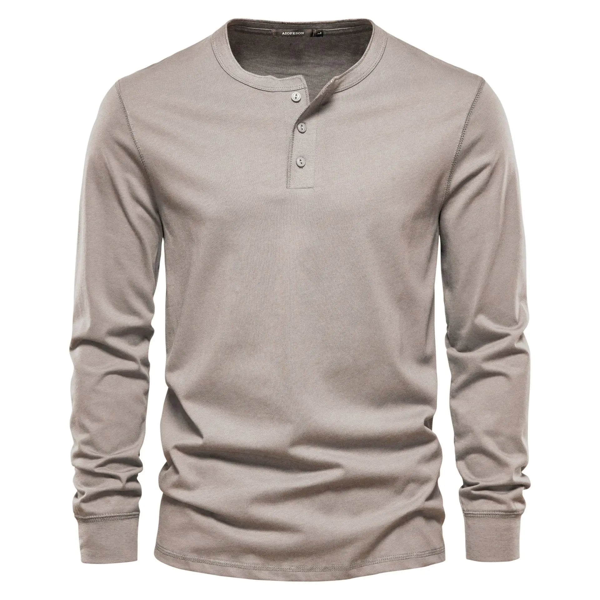 Men’s Long Sleeve Henley Shirt | Classic Casual Everyday Top
