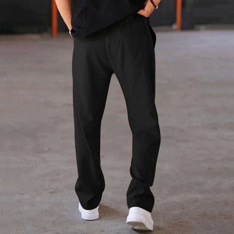 Men’s Loose Fit Drawstring Trousers with Side Pockets