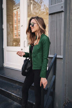 Jess | Women's biker Leather Jacket with Zip