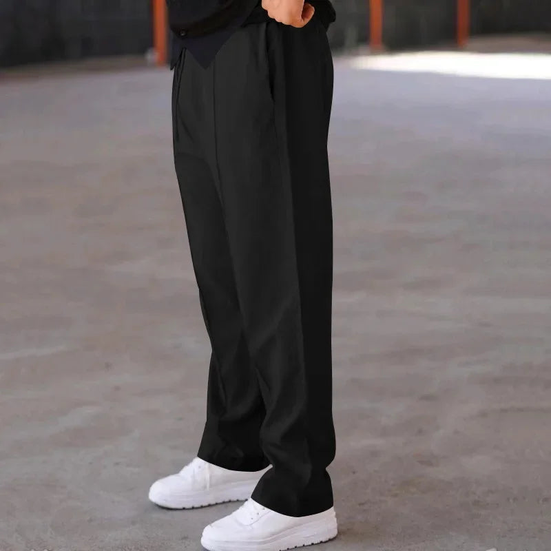 Men’s Loose Fit Drawstring Trousers with Side Pockets