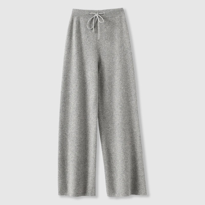 Women’s Luxury Cashmere Knit Pants – Wide-Leg Soft Drape