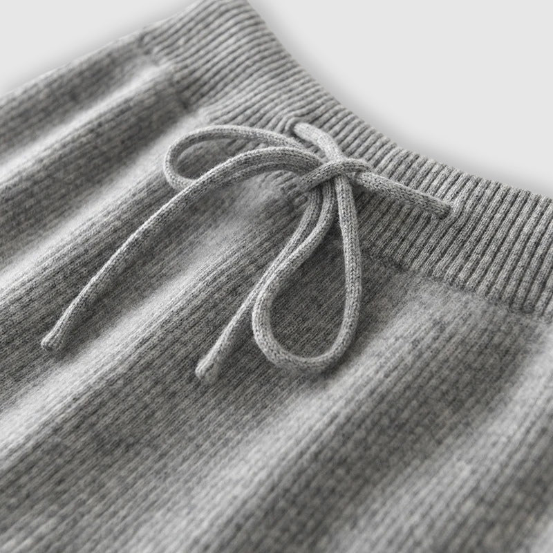 Women’s Luxury Cashmere Knit Pants – Wide-Leg Soft Drape