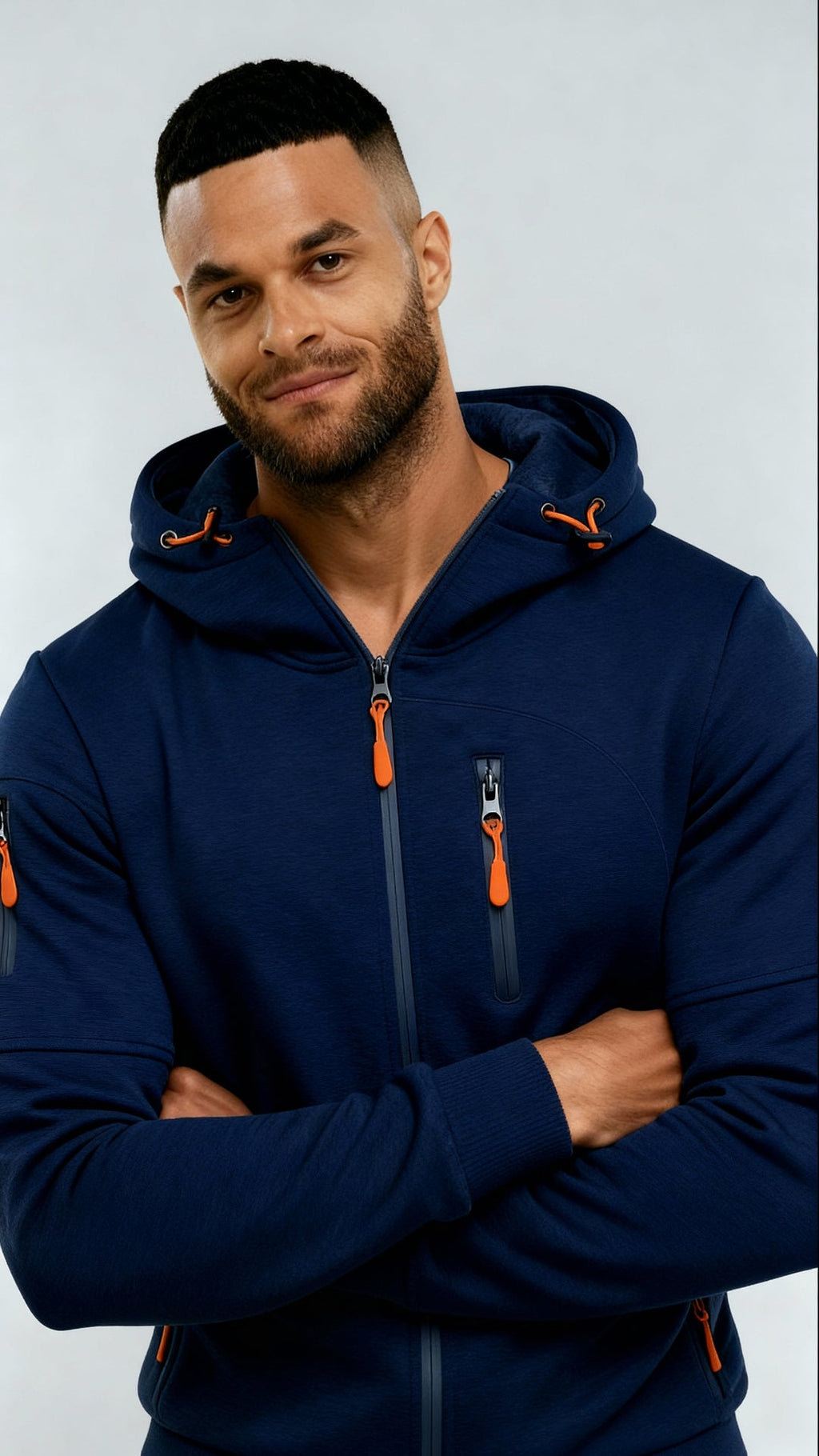 Men's Casual Hooded Jacket – Lightweight Zip-Up Windbreaker for Spring & Fall Outdoor Wear