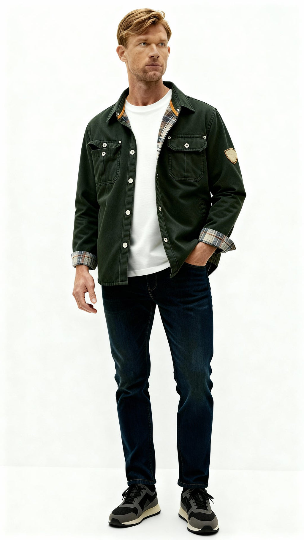 Men's Trucker Shacket – Waxed Cotton Casual Overshirt Jacket for Everyday & Outdoor Wear